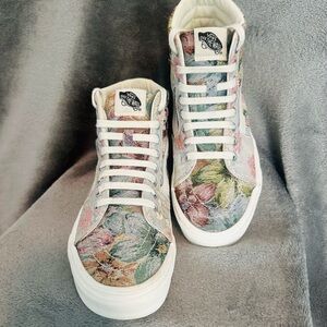 Vans Textured Floral Sneakers